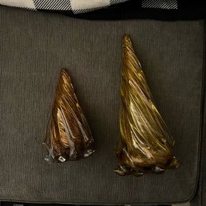 Pier One Glass Golden Christmas Trees